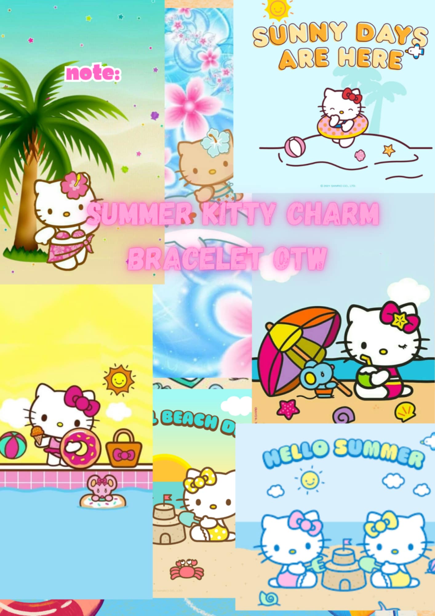 Summer Kitty Charm Bracelet